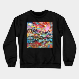 Rainbow Abstract Landscape 286 Crewneck Sweatshirt